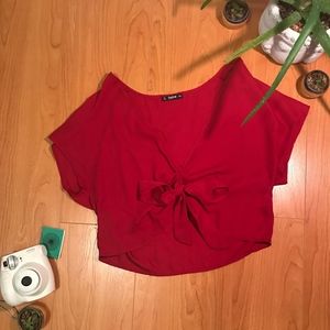 V-neck Crop Top